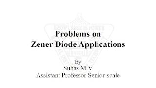 3 Problems of Zener diode applications [upl. by Apthorp]