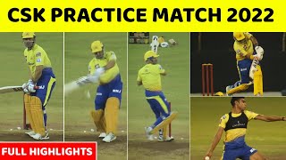 CSK Practice Match 2022 Highlights MS Dhoni amp Rajvardhan Hangargekar की शानदार बल्लेबाजी  CSK2022 [upl. by Barker835]