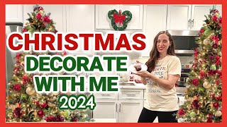 NEW 2024 CHRISTMAS DECORATE WITH ME  Kitchen Christmas Decor  Decorate with Me for Christmas 2024 [upl. by Oinotnas]