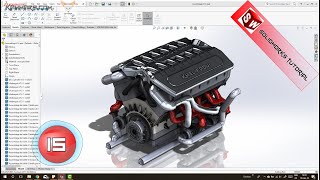 Solidworks tutorial  V12 engine  Ep 15 Full HD 😍 [upl. by Veal]