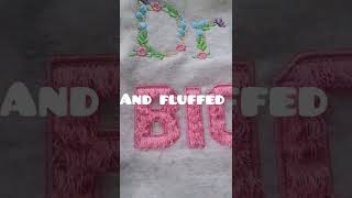 Cute Fringed Chenille Font Stitched Rotated and Fluffed [upl. by Jeniffer708]