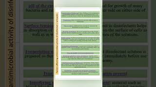 factors affecting the antimicrobial activity of disinfectantmicrobiology [upl. by Gilbertine]