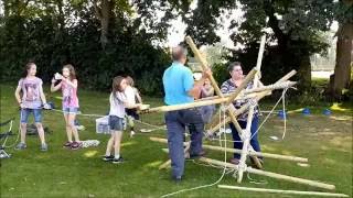 Pioneering Skills making catapults at Skill Clubs [upl. by Hannej]