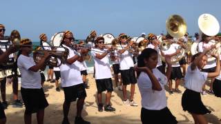 Benque Viejo Marching Band Beach Performance at Placencia Lobsterfest 2014 [upl. by Adnawat]