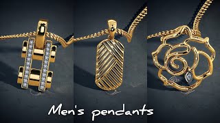 Mens pendants gold pendant latestcollection [upl. by Ahselrac]