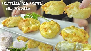 FRITTELLE NON FRITTE alla RICOTTA ricetta facile leggera ed economica [upl. by Nyvrem]