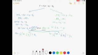 Cournot Duopoly vs Collusion [upl. by Hibbert]