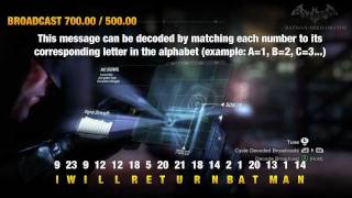 Batman Arkham City  Easter Egg 4  Secret Radio Messages [upl. by Ecinom]