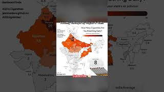 Pollution levels in India  Map source iipmapscom pollution ytshorts climatechange [upl. by Wahl160]