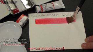 Winsor amp Newton Artists Water Colour paint Quinacridone Red 548 Series 3 [upl. by Rhea]