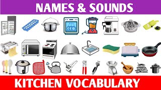 Kitchen Vocabulary  Basic amp Pro Kitchen Items  Learn Kitchen Items Name With Pictures [upl. by Ramled]