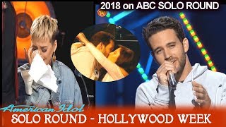 Trevor Holmes IS KATY OVER HIM Make this place my Home Solo Round Hollywood Week American Idol 2018 [upl. by Newol]