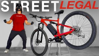 Best Street Legal EMTB Build  No License Electric Mountain Bike DIY [upl. by Eniamzaj781]