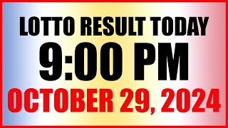 Lotto Result Today 9pm Draw October 29 2024 Swertres Ez2 Pcso [upl. by Anibas162]