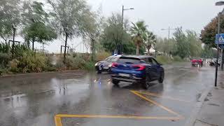 Carabinieri responding on a wet day in Rimini Italy [upl. by Asteria]