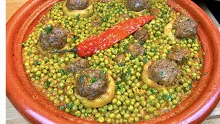 DÉLICIEUX TAJINE DE PETITS POIS ET ARTICHAUTS FARCIS À LA VIANDE HACHÉE RECETTE HYPER SIMPLIFIÉE [upl. by Leehar]