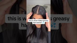 nothing makes oily hair worse than this 😳  hair growth tips youtubeshort hair hairgrowth [upl. by Cavit]