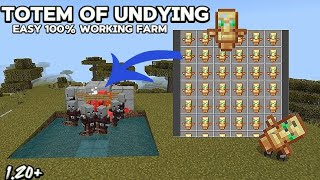 Totem of Undying Farm In Minecraft 120 PE  100 Working Farm In Minecraft [upl. by Akire]