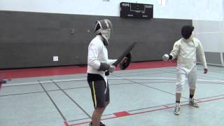 Roman Gladius Fencing cold steel gladius vs Epee Fencing Sword Fight [upl. by Burnett]