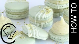 Pistachio French Macarons with Ganache by Cupcake Savvys Kitchen [upl. by Notxed]