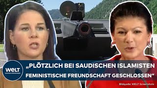 SAHRA WAGENKNECHT quotAuch Grüne kriegen Spenden von Rüstungsindustriequot – Politischer Aschermittwoch [upl. by Menzies5]