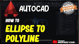 AutoCAD How To Ellipse To Polyline [upl. by Hosea]