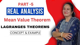 Real Analysis  Mean Value Theorem  Lagranges Mean Value Theorem  Proof amp Examples [upl. by Moreen]