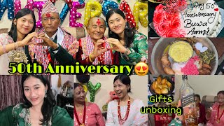 50th ANNIVERSARY🎉  CELEBRATION😍😍 Gift Unboxing😍 Awja Awji❤️ FOOD amp FUN “My 24th Diary” 8 [upl. by Romola344]