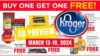 BOGO Sale Kroger Ad Preview for 313319  New Digital Coupon Sale Weekly Digitals amp MORE [upl. by Ronal]