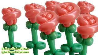 Rose  How to Make a Balloon Flower DIY [upl. by Sutsugua454]