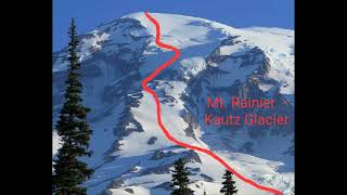 Mt Rainier  Kautz Glacier  Headwall ski descent [upl. by Acinok748]