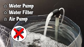 How to make a fish tank from gallon with aerator airlift filter at home  DIY filter for fish tank [upl. by Roselle807]