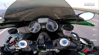 KAWASAKI ZX14R TOP SPEED  35MIN 17KM  INSANE RIDE [upl. by Katha]