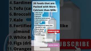 20 foods that are packed with more calcium than milk superfood [upl. by Aelber]