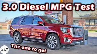 2021 GMC Yukon Denali Duramax Diesel – MPG Test  Realworld Highway Range [upl. by Otirecul]