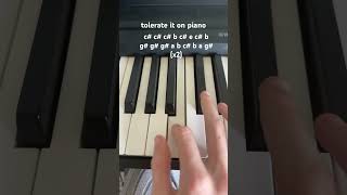 how to play tolerate it on piano • piano [upl. by Annohsed311]