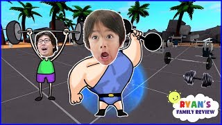 ROBLOX Weight Lifting Simulator 2 Lets Play with Ryans Family Review [upl. by Nagn]