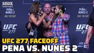 Julianna Pena Amanda Nunes Intense In UFC 277 Faceoff  MMA Fighting [upl. by Batish408]