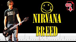 Nirvana  Breed 🔴Bass Tabs  Notation ChamisBass chamisbass nirvana nirvanabass [upl. by Mehala722]