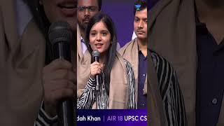 UPSC CSE 2023 Topper AIR 18 Wardha Khans serious message to all the UPSC CSE Aspirants💪🏻 [upl. by Clay756]