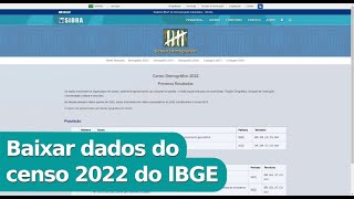 Baixar primeiros dados do censo demográfico de 2022 do IBGE [upl. by Eural685]