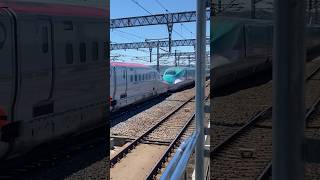 E6E5 Shinkansen consists passing through Ichinoseki station at speed [upl. by Niran767]