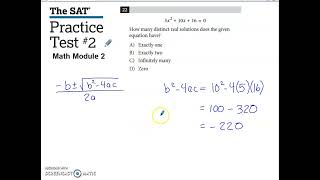 SAT Practice Test 2 Math Module 2 Problem 22 [upl. by Ariel]