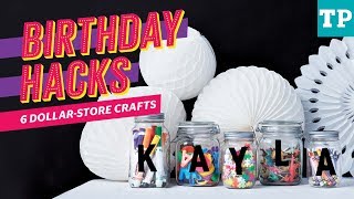 6 dollarstore crafts  Birthday party hacks [upl. by Noevart21]