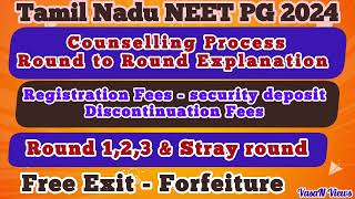 Tamil Nadu NEET PG Counselling process  Round to Round Explanation  Free Exit amp Forfeiture Round [upl. by Ursas]