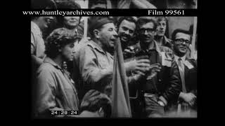 Emil Zatopek requests invading countries be banned from the Olympics 1968 Archive film 99561 [upl. by Acinhoj]