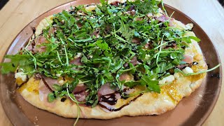 How to make a Fig Preserves Goat Cheese and Prosciutto Pizza [upl. by Garnet881]