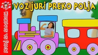 💖 Voz juri preko polja 💖 Pevaj sa Sandrom  Dečije pesme  Dečije priče [upl. by Yllen]