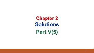 Analytical chemistry  Solutions  Part V5 [upl. by Hedvige]