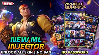 LATEST INJECTOR NEW UPDATE 2024  UNLOCK ALL SKIN IN MOBILE LEGENDS  WORK ALL PATCH [upl. by Ariet45]